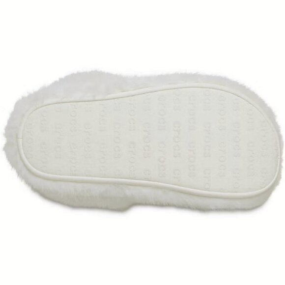 NEW CROCS Sizes 7-10 Women's Classic Cozzzy Luxe Slipper - Chalk - Picture 5 of 6